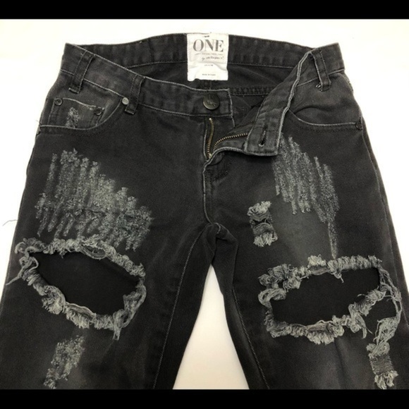 One Teaspoon Trashed Free Birds Jeans - Picture 1 of 11